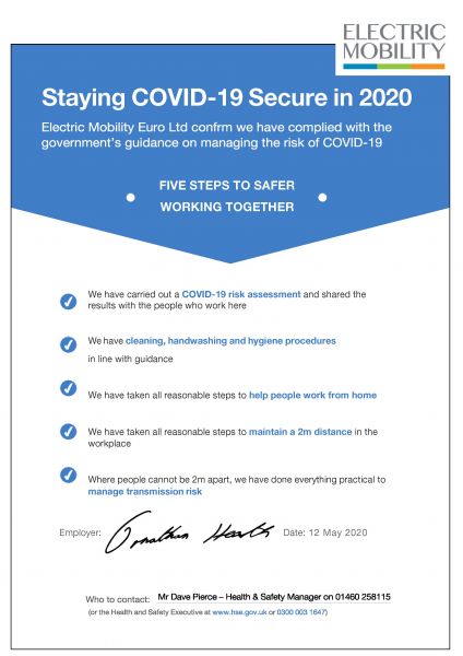 Staying Covid-19 secure