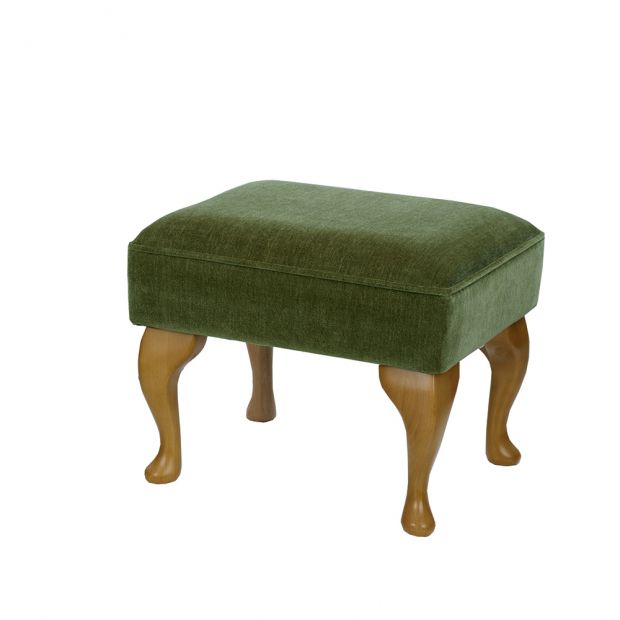 Cannington Footstool Sage, Light Oak legs main product image
