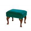 Cannington Footstool Teal, Teak legs product thumbnail image 5